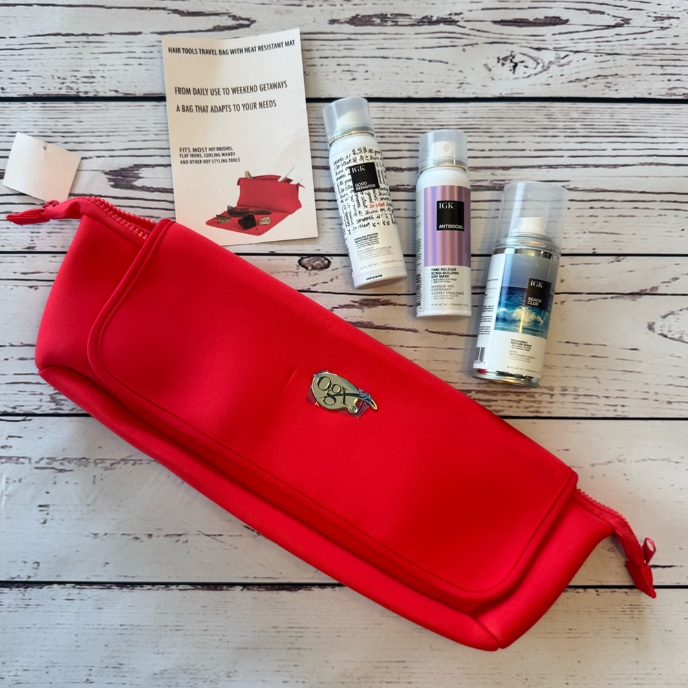 IGK Antisocial, Good Behavior, Beach Club Travel Sizes & Hair Tools Travel Bag